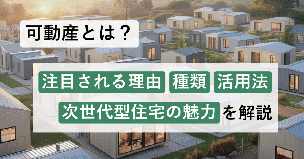 可動産とは?注目される理由・種類・活用法・次世代型住宅の魅力を解説